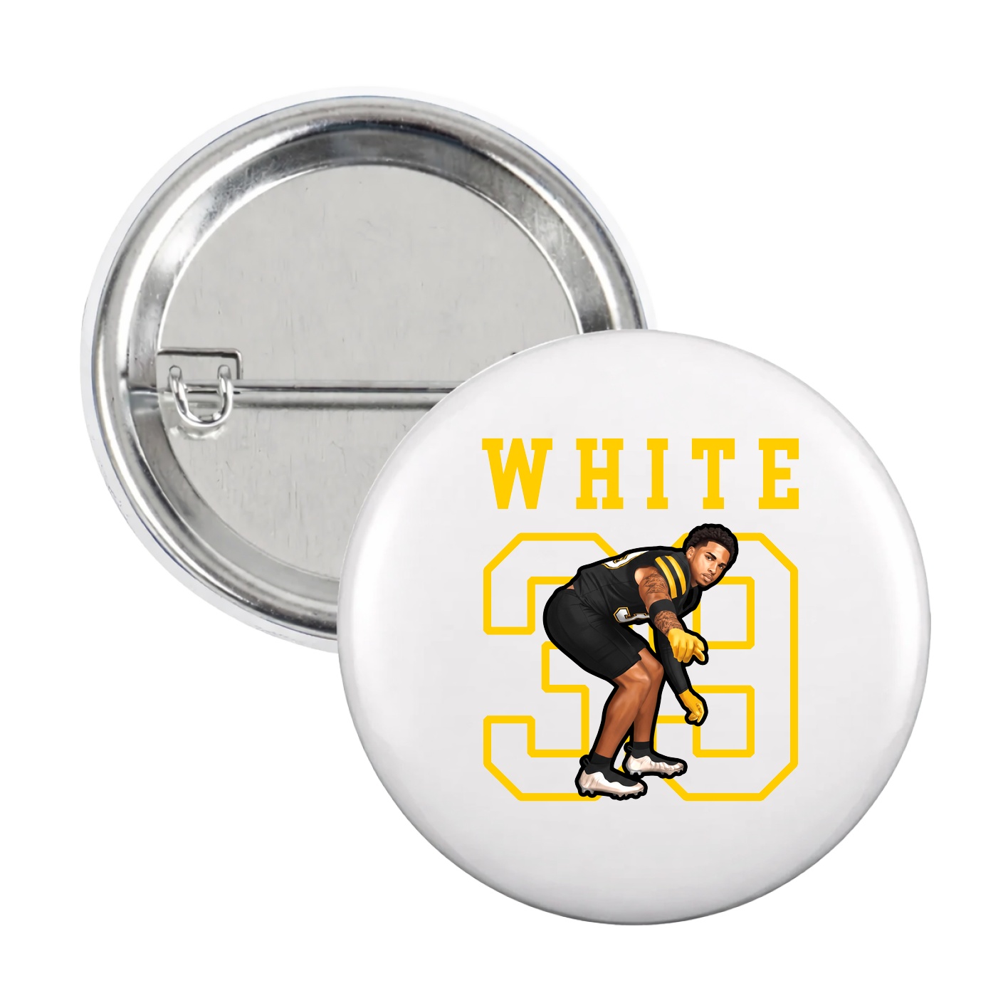Game Day Button — Shirsey in White