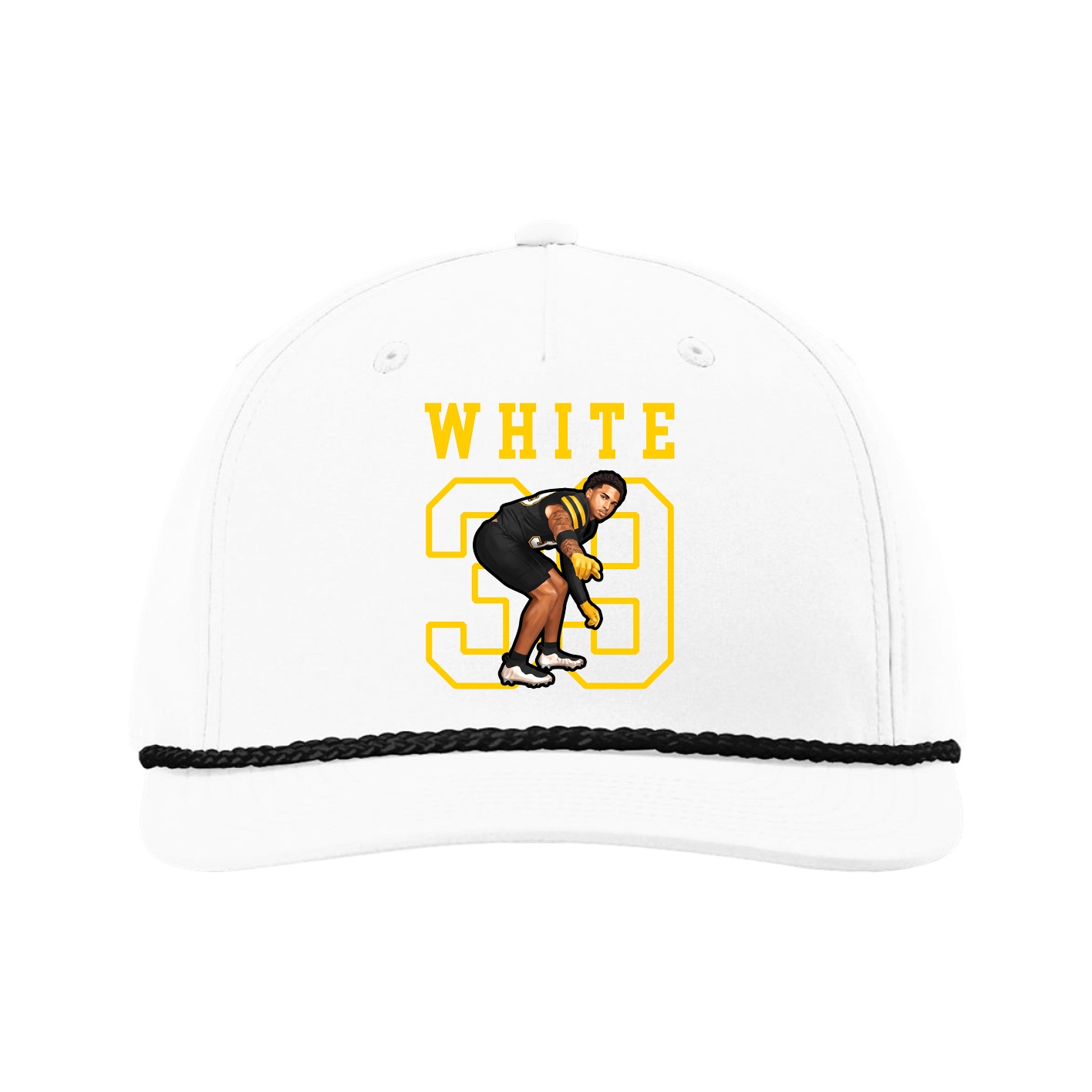 Five-Panel Classic Rope Cap — Shirsey in White