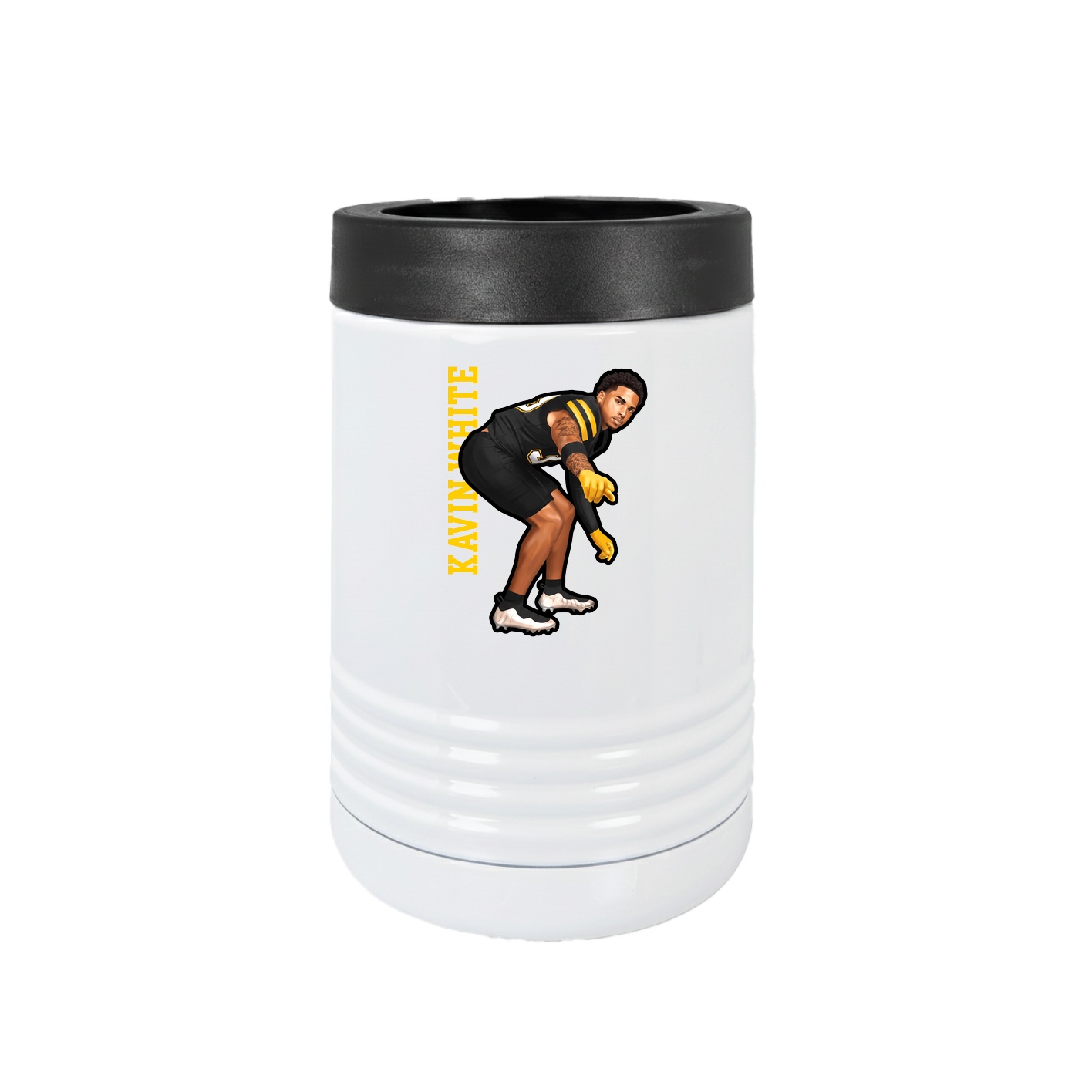 Beverage Holder — Name Vertical in White