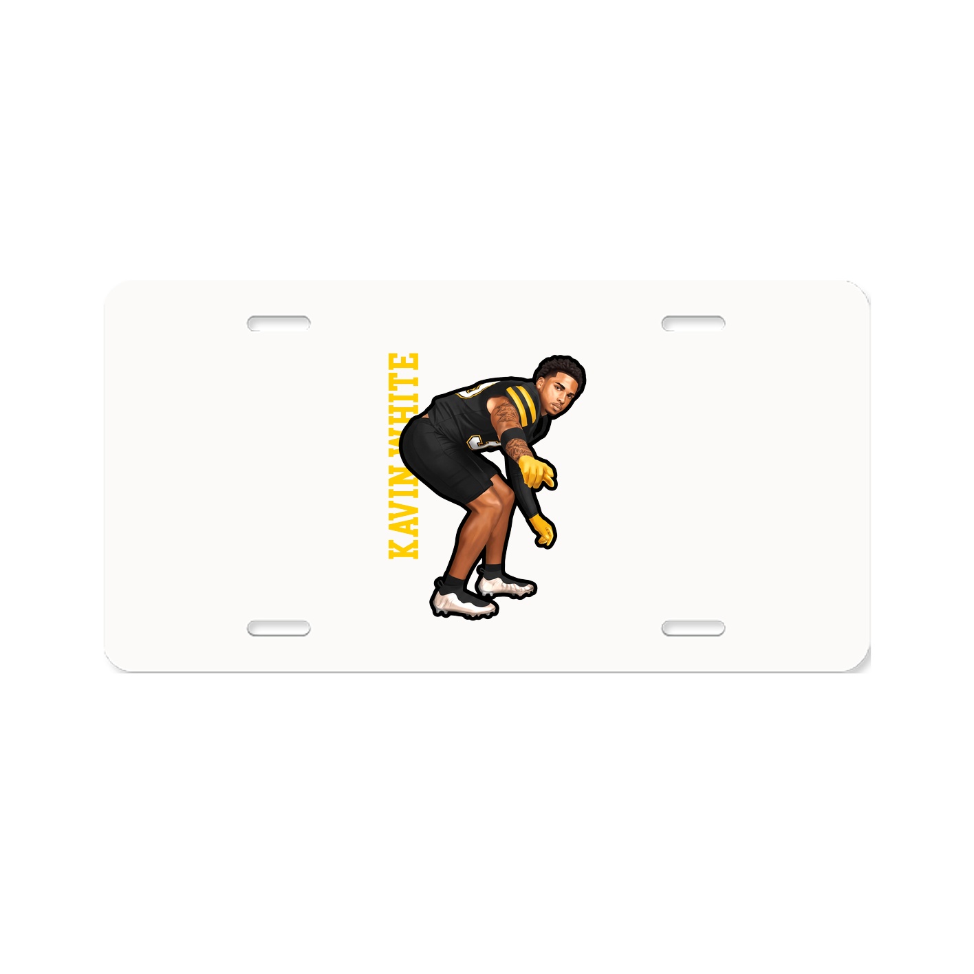 License Plate — Name Vertical in Classic