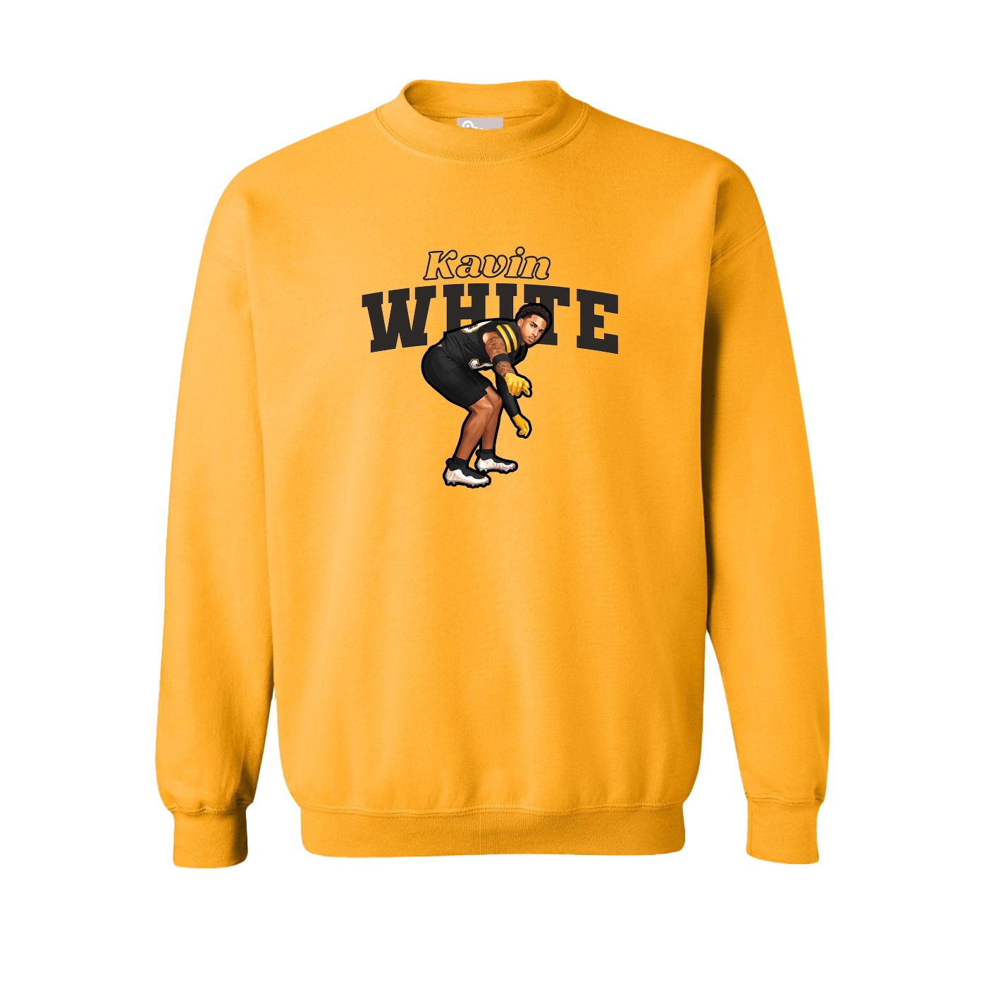 Fleece Crew — Name Arch in Gold