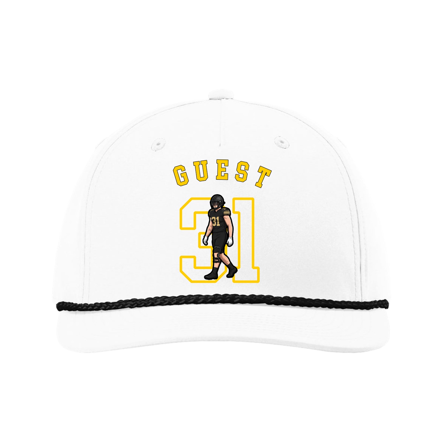 Five-Panel Classic Rope Cap — Shirsey Arch in White
