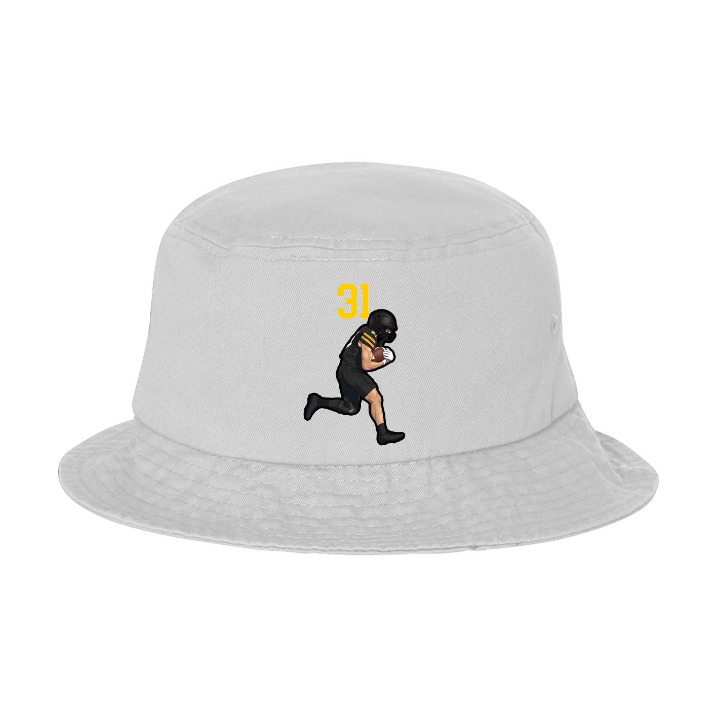 Bucket Cap — Number Top in White