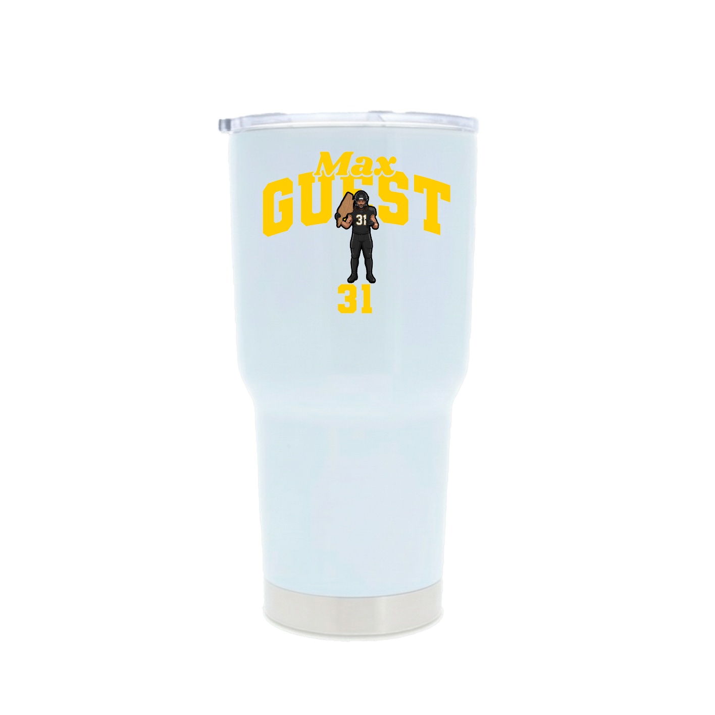 30oz Stainless Steel Tumbler — Signature Arch in White