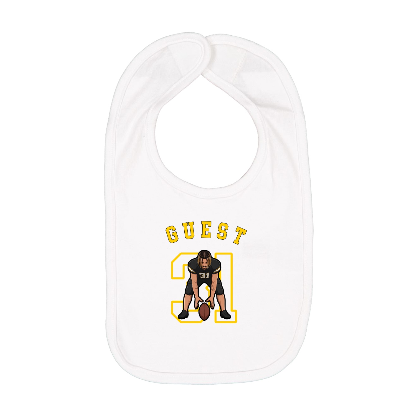 Infant Bib — Shirsey Arch in White
