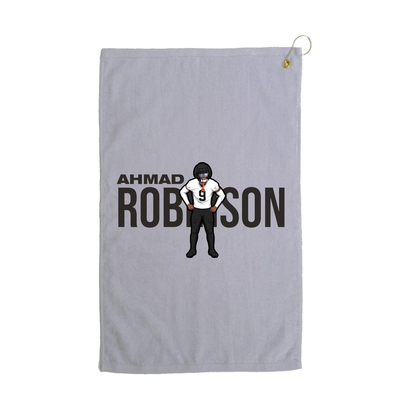 Golf Towel — Player Name in Grey