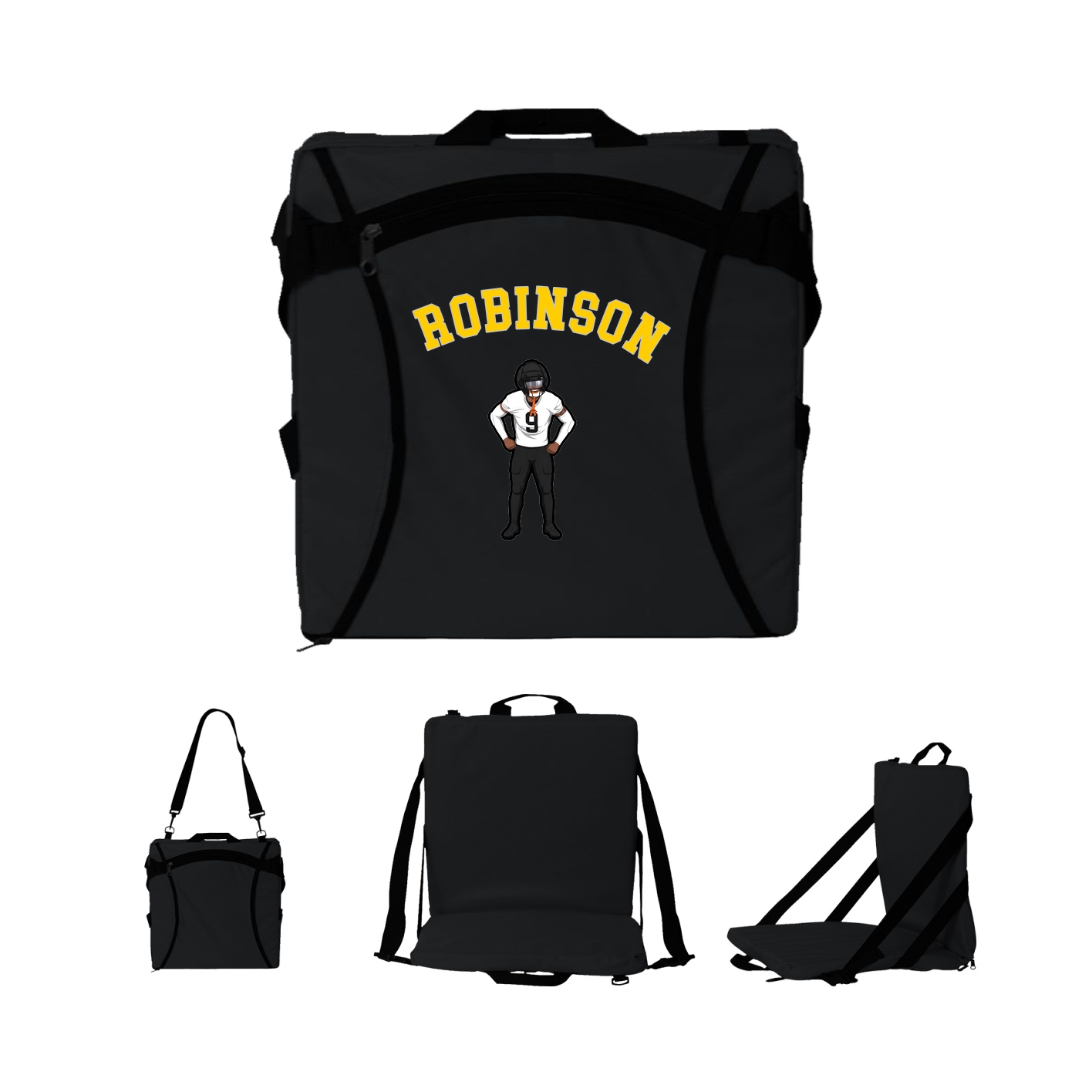 Folding Stadium Seat — Shirsey Arch in Black