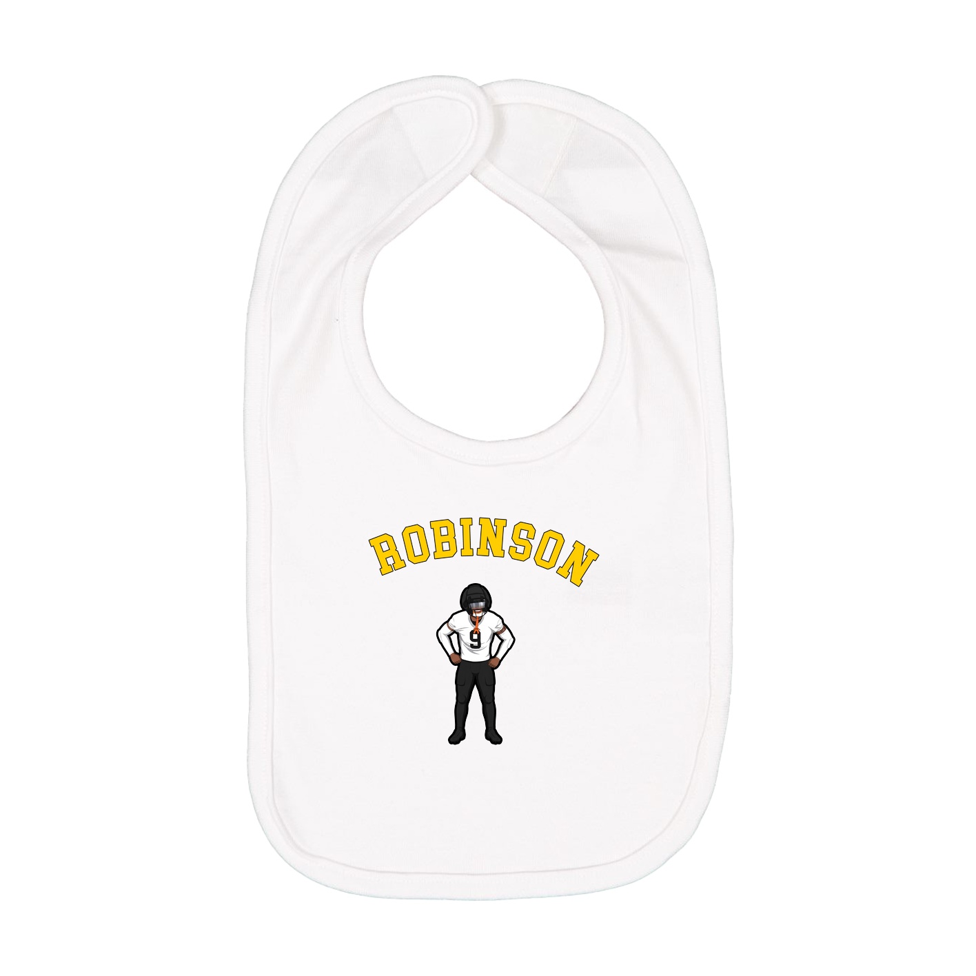Infant Bib — Shirsey Arch in White