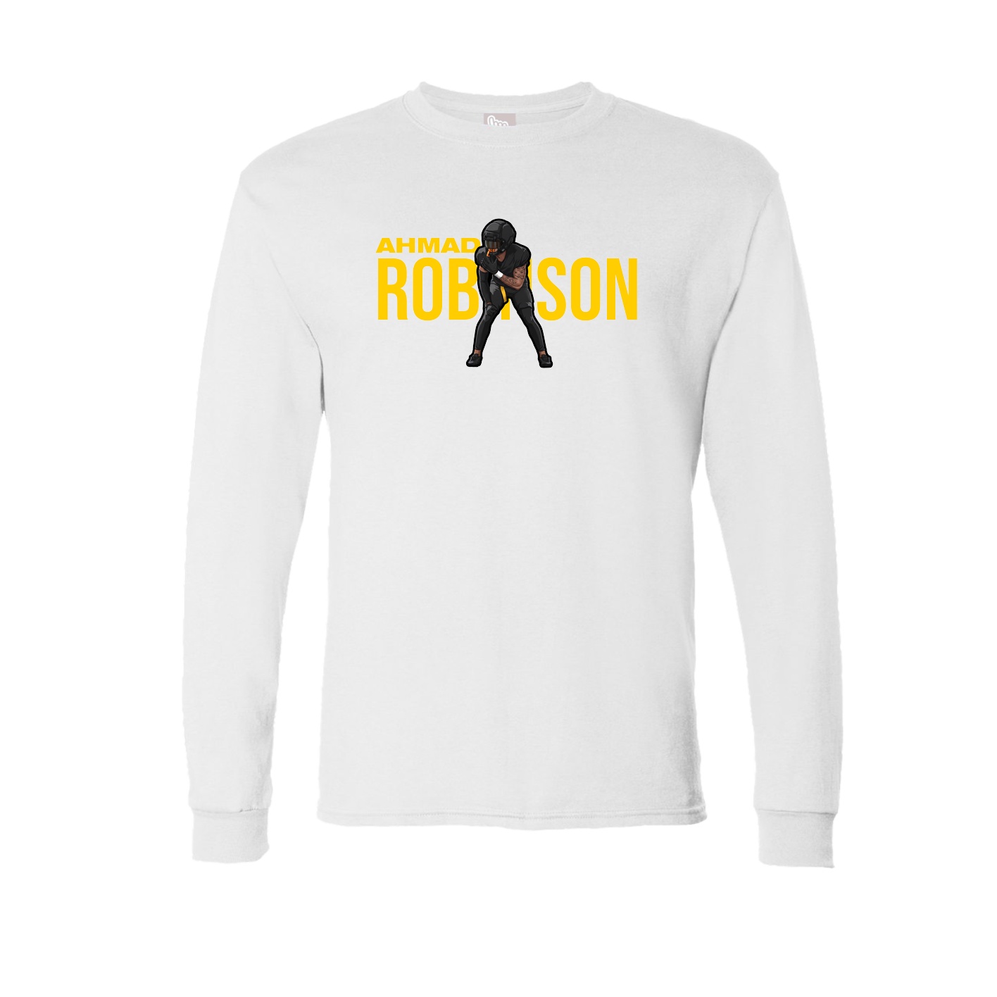 Long Sleeve Tee — Player Name in White