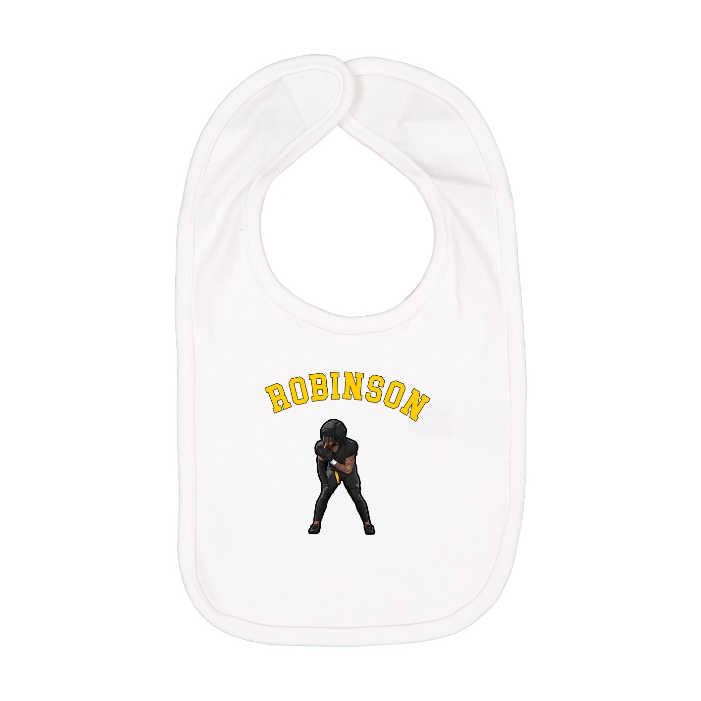 Infant Bib — Shirsey Arch in White