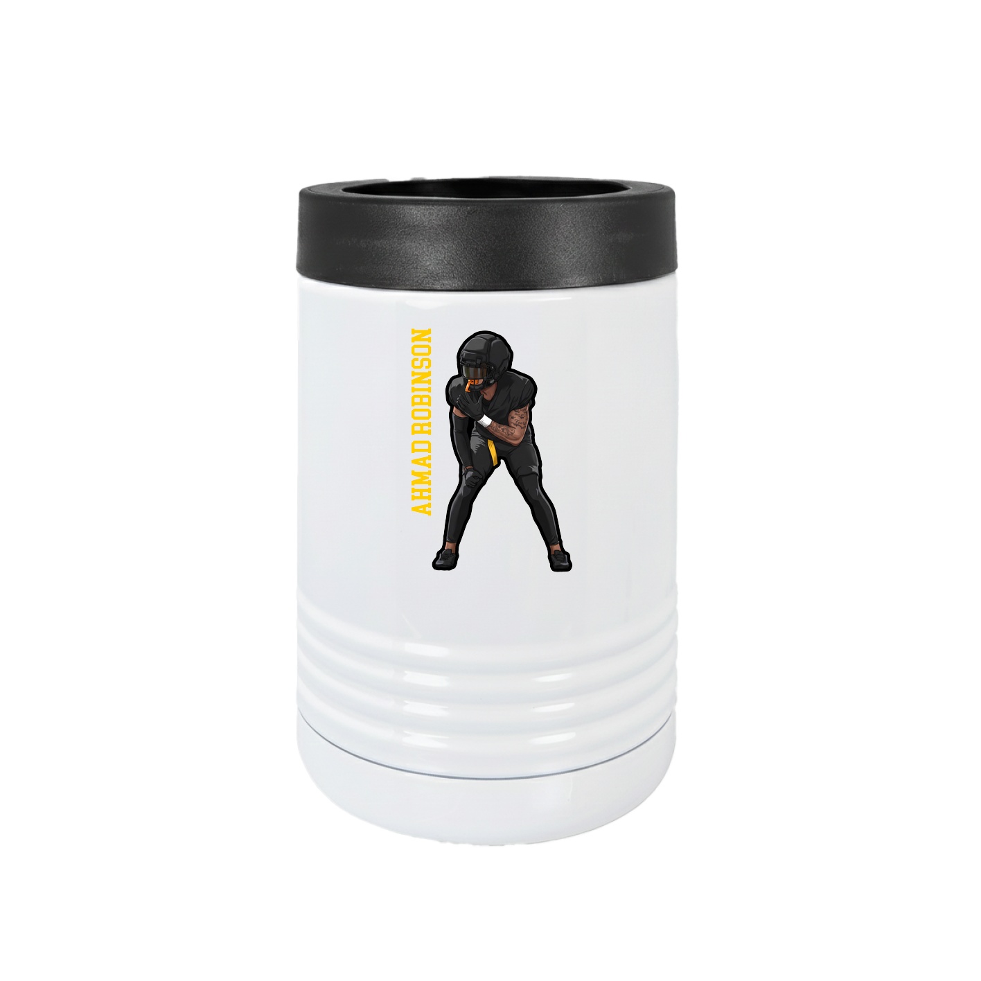 Beverage Holder — Name Vertical in White