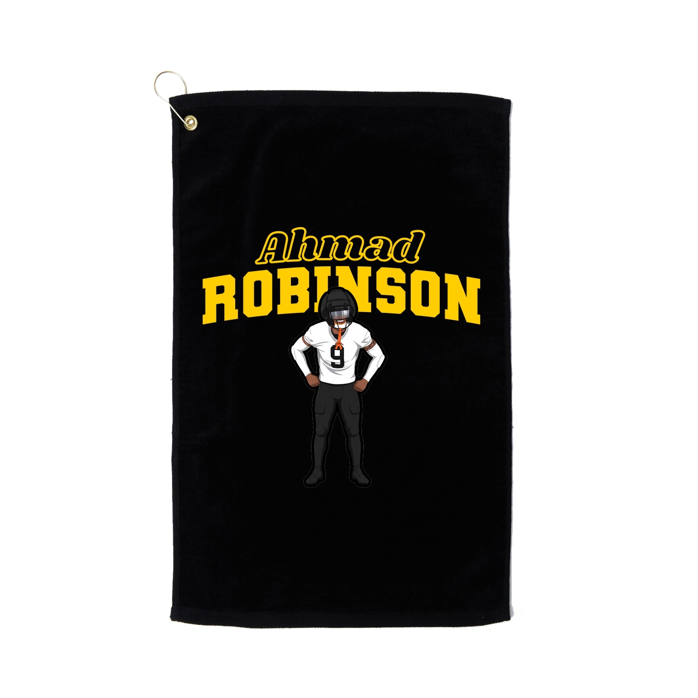 Golf Towel — Name Arch in Black