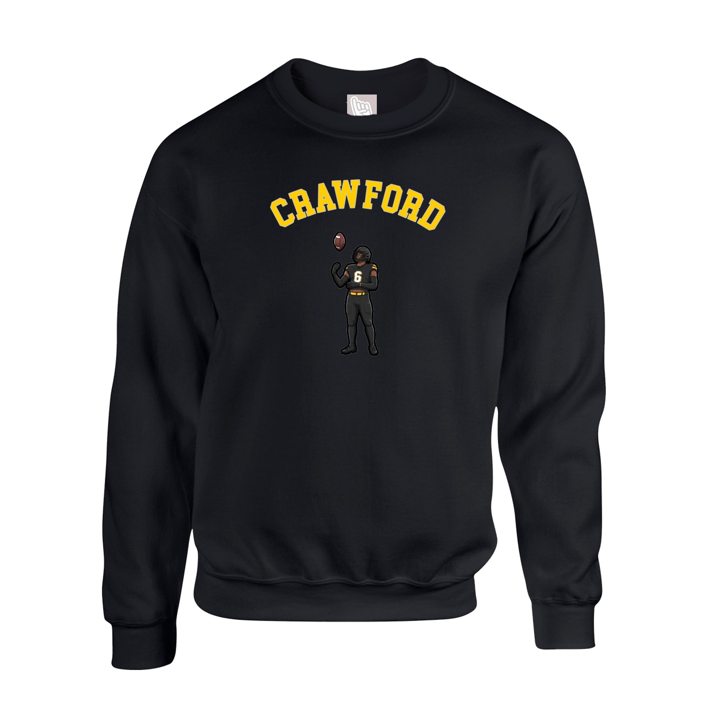 Fleece Crew — Shirsey Arch in Black