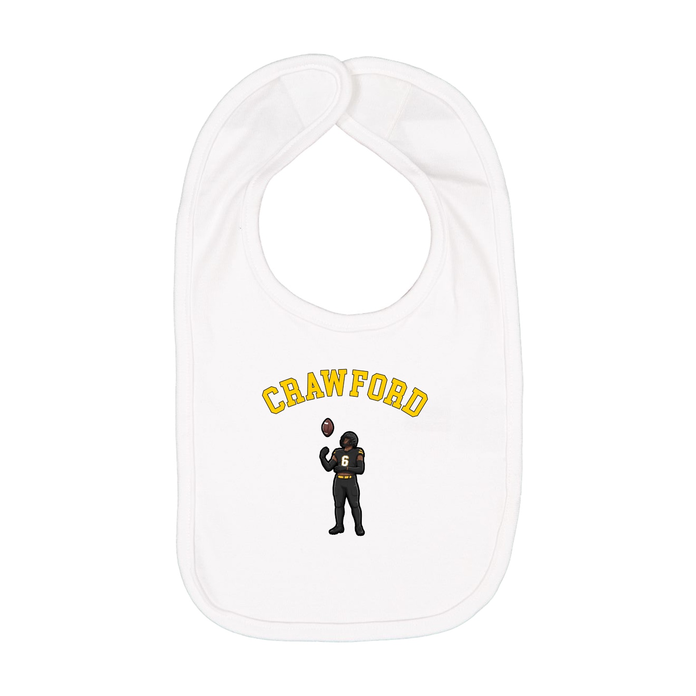 Infant Bib — Shirsey Arch in White