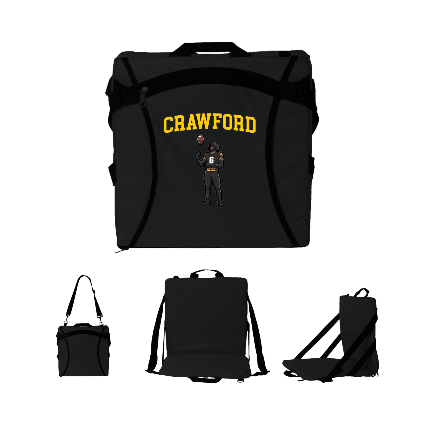 Folding Stadium Seat — Shirsey in Black