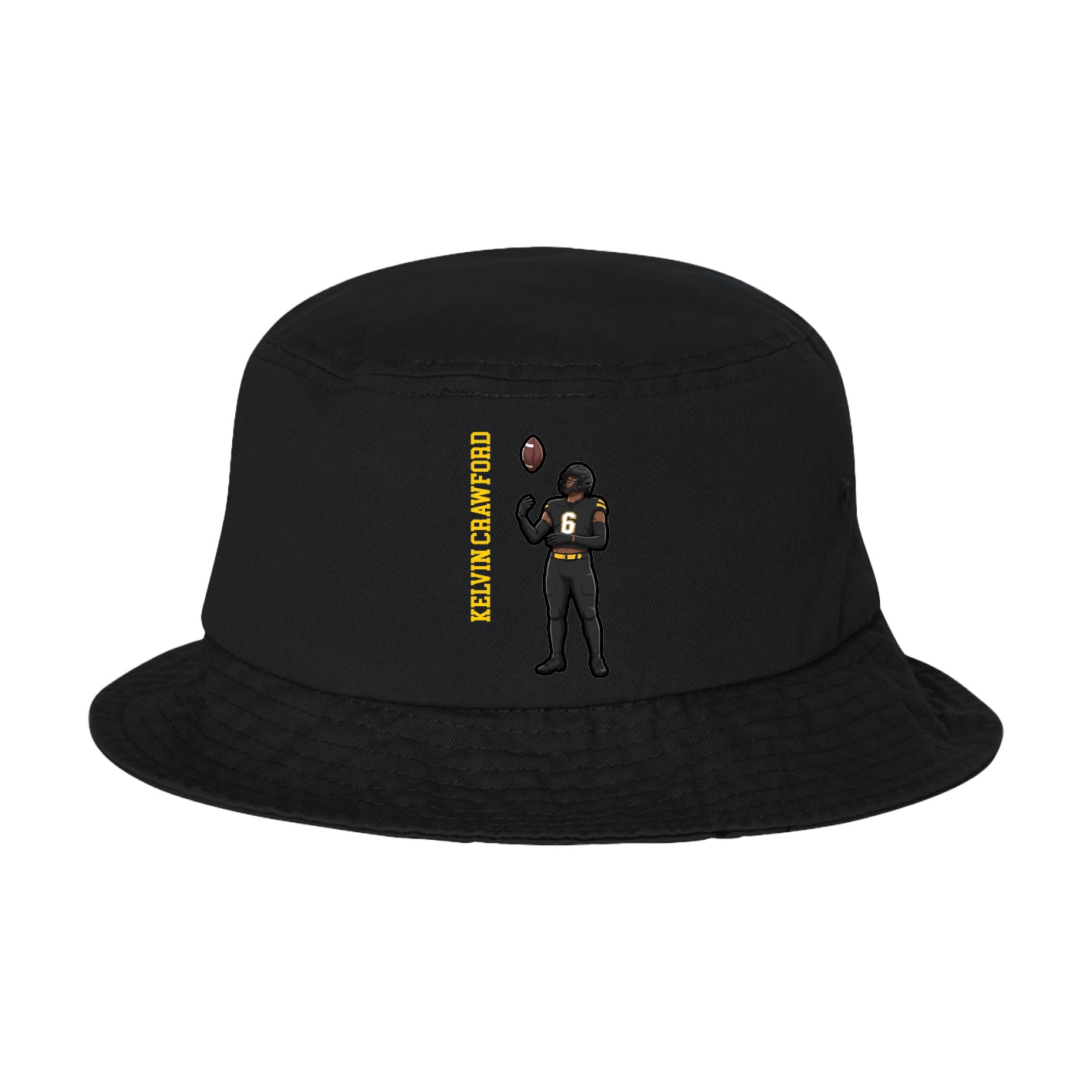 Bucket Cap — Name Vertical in Black