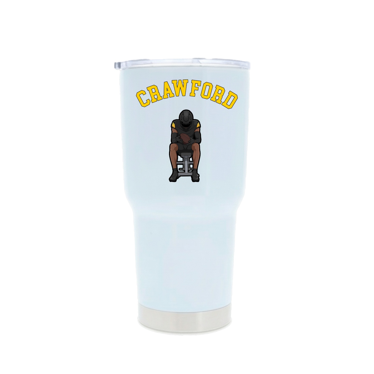 30oz Stainless Steel Tumbler — Shirsey Arch in White
