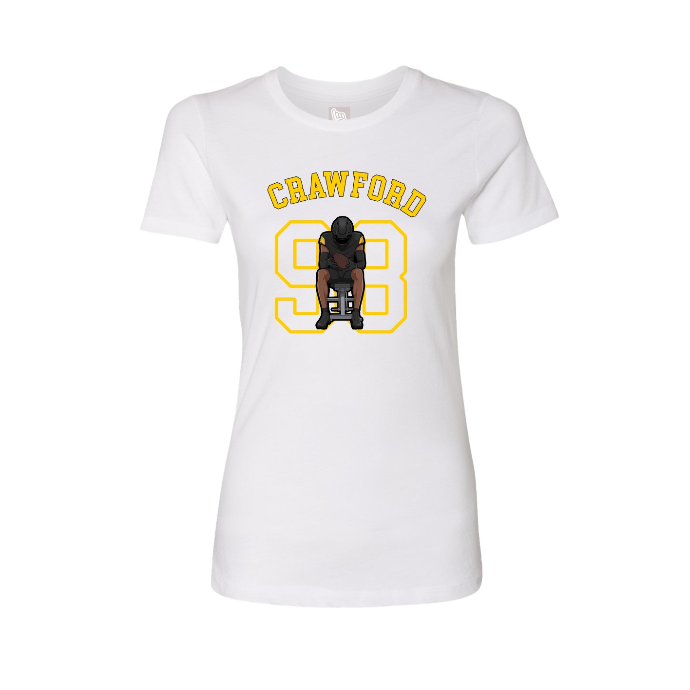 Fitted Women's Tee — Shirsey Arch in White
