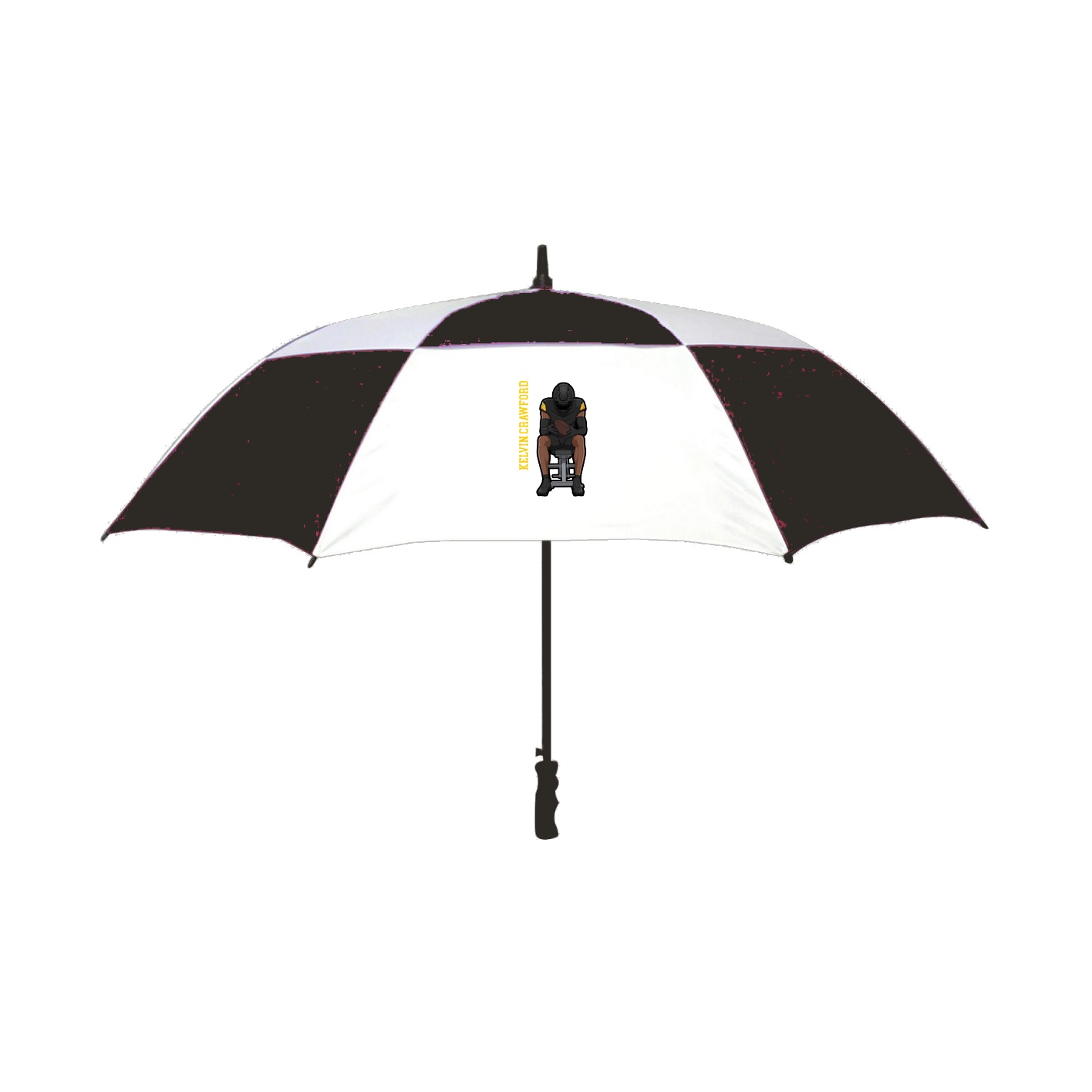 Golf Umbrella — Name Vertical in Black