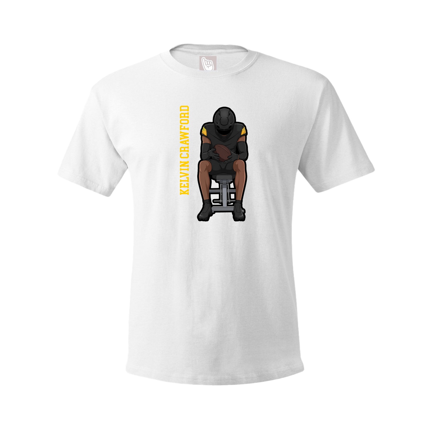 Tee — Name Vertical in White