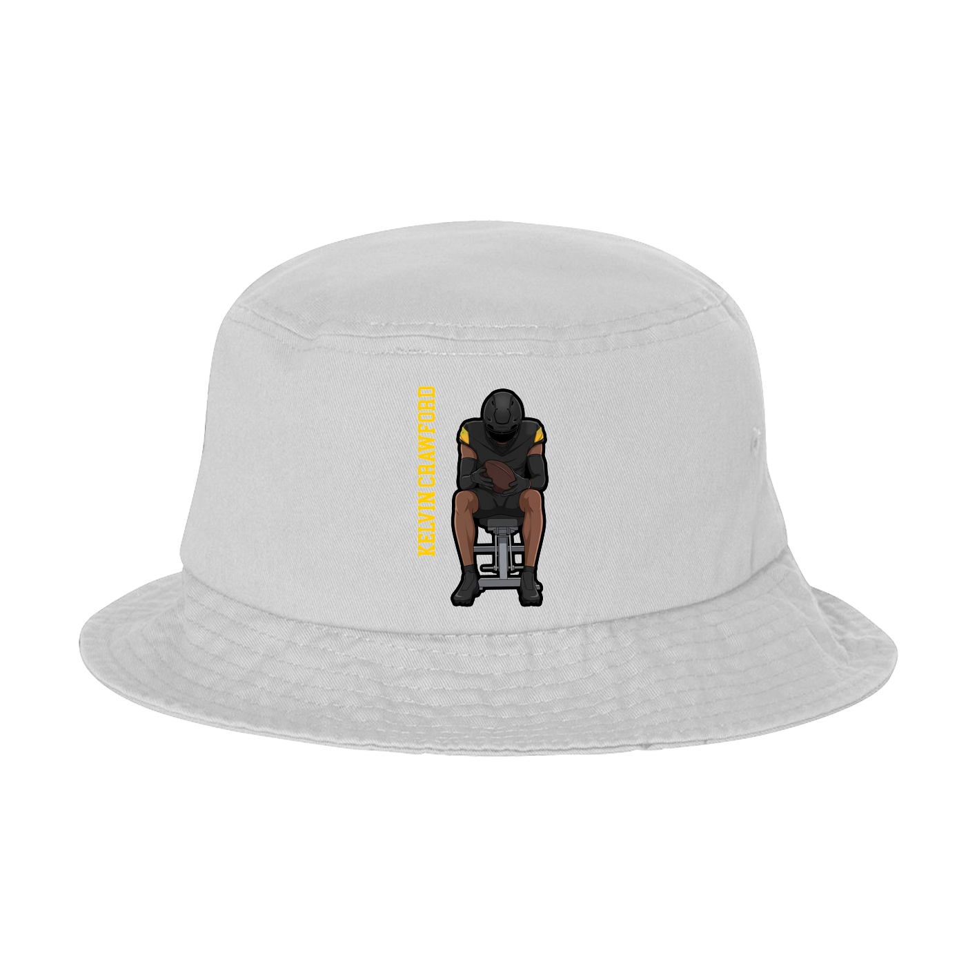 Bucket Cap — Name Vertical in White