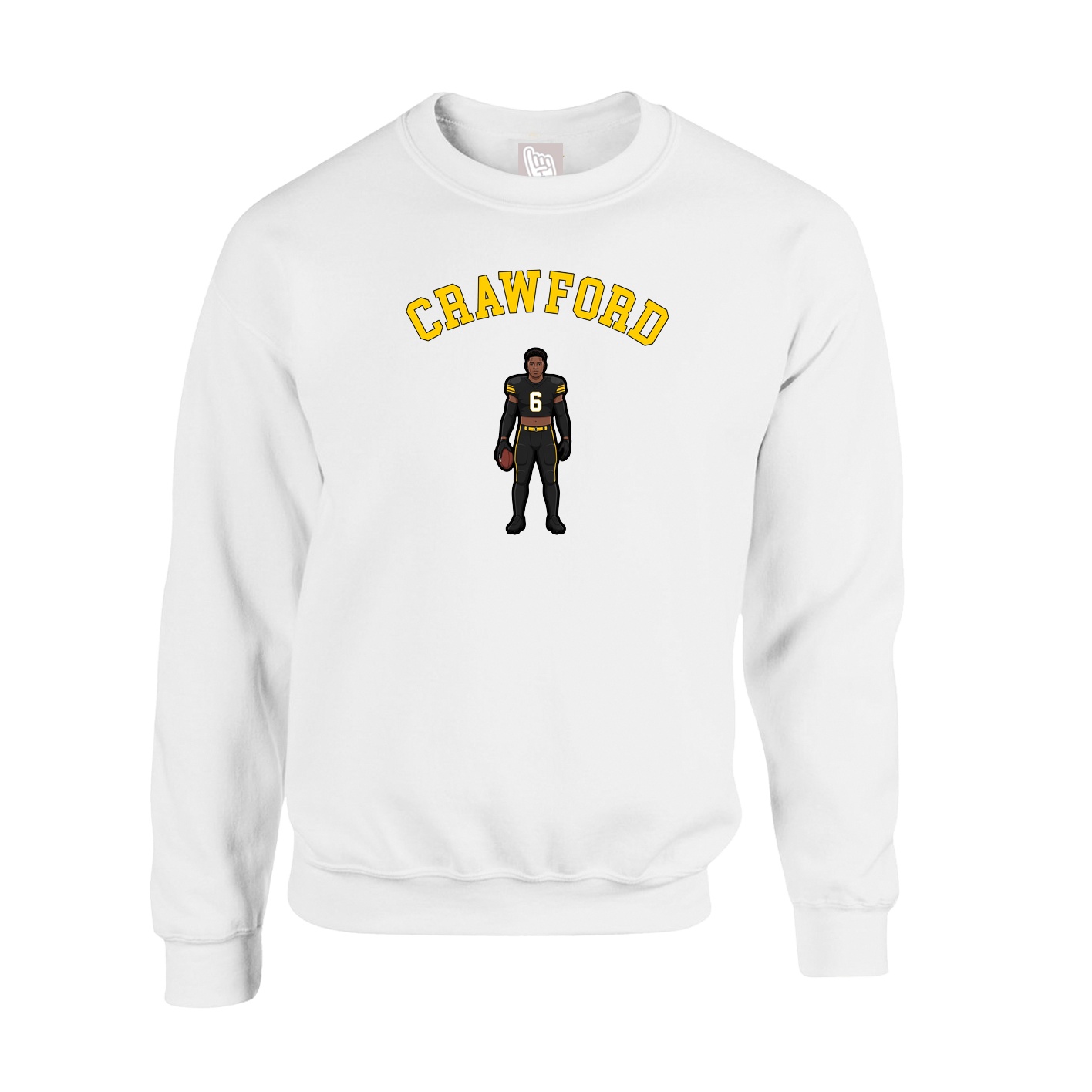 Fleece Crew — Shirsey Arch in White