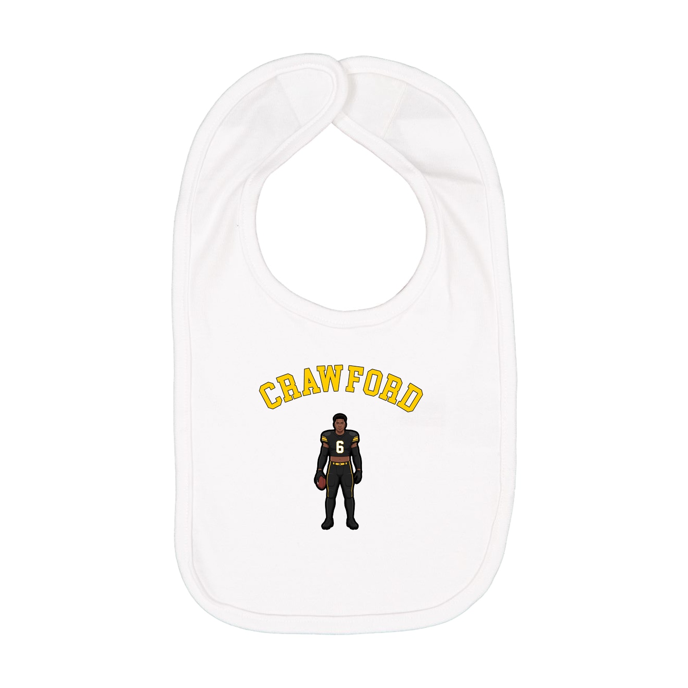 Infant Bib — Shirsey Arch in White