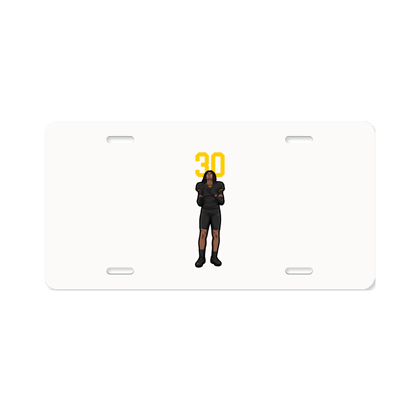 License Plate — Number Top in Classic
