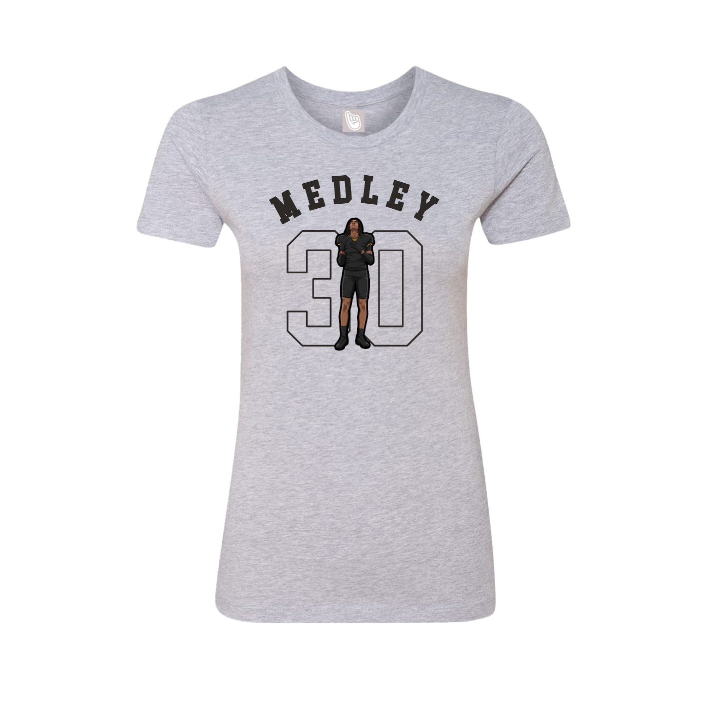 Fitted Women's Tee — Shirsey Arch in Grey