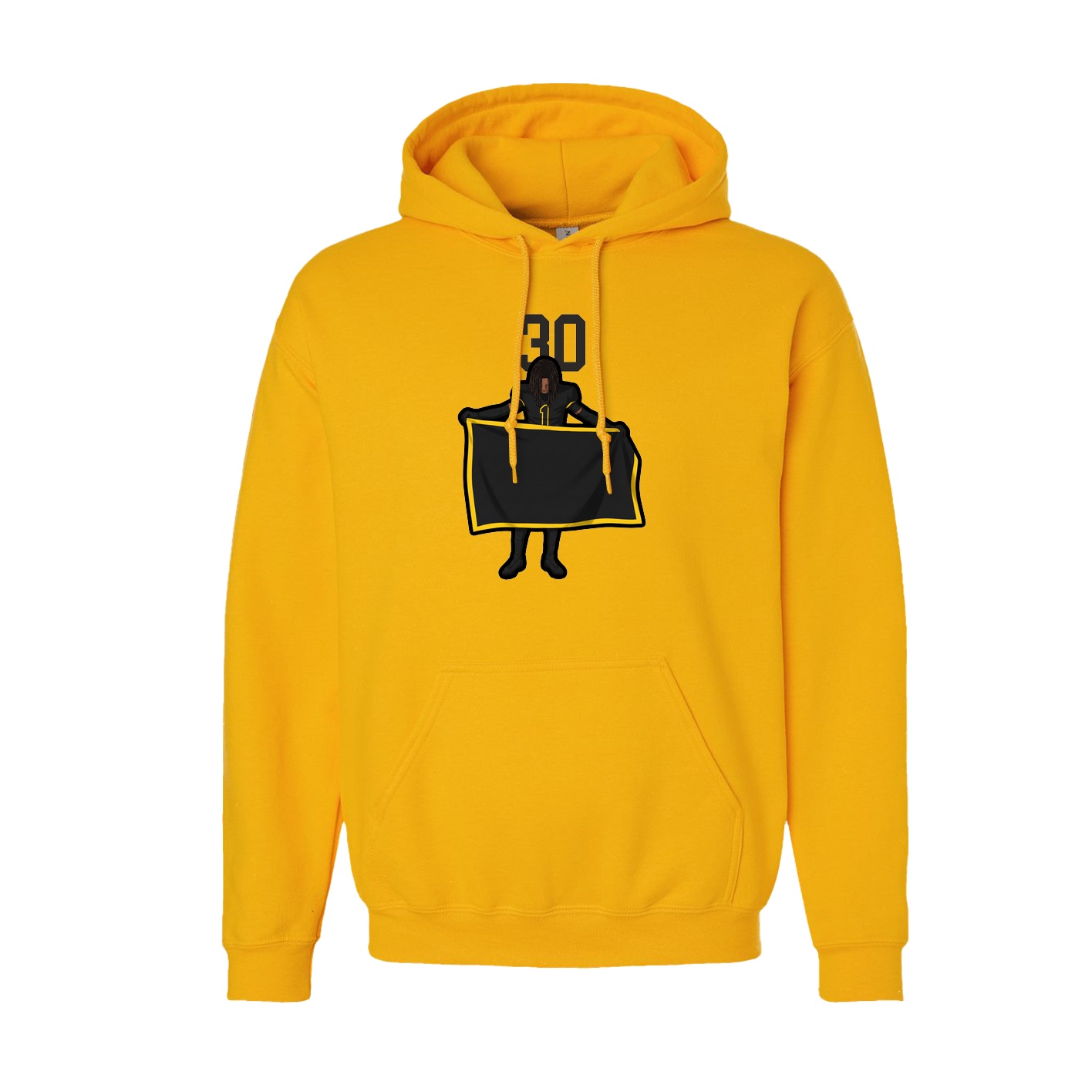 Youth Hoodie — Number Top in Gold
