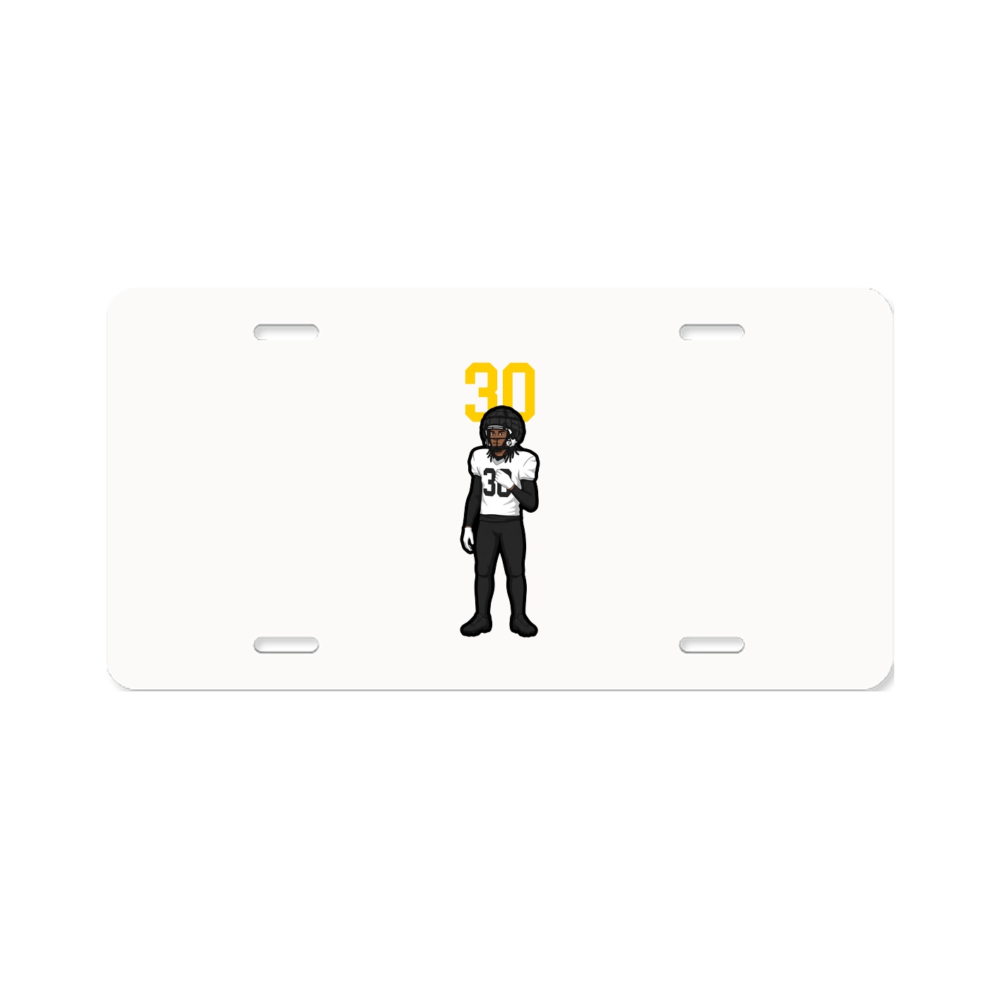 License Plate — Number Top in Classic