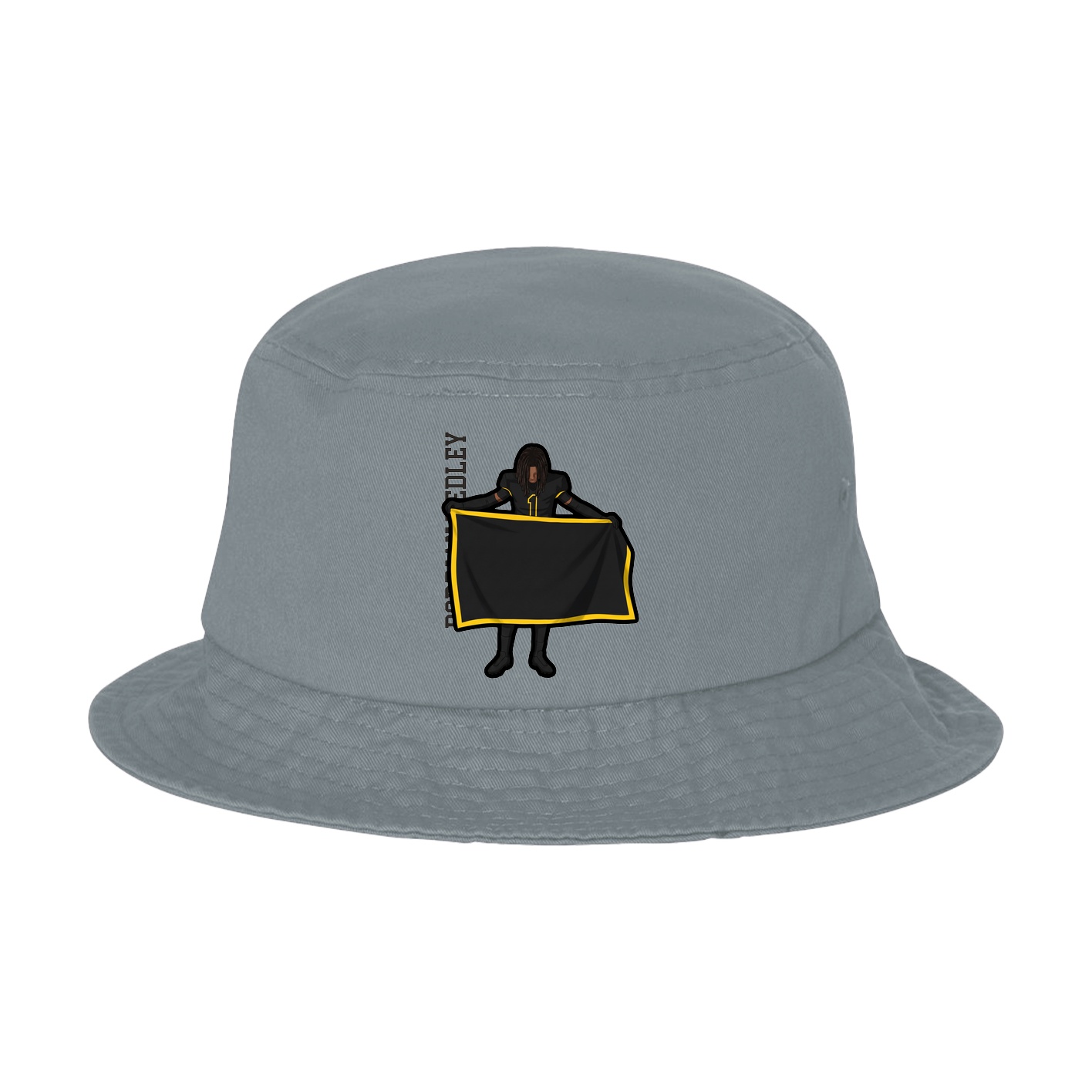 Bucket Cap — Name Vertical in Grey