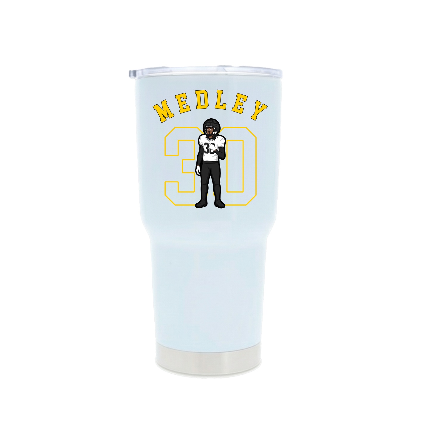 30oz Stainless Steel Tumbler — Shirsey Arch in White