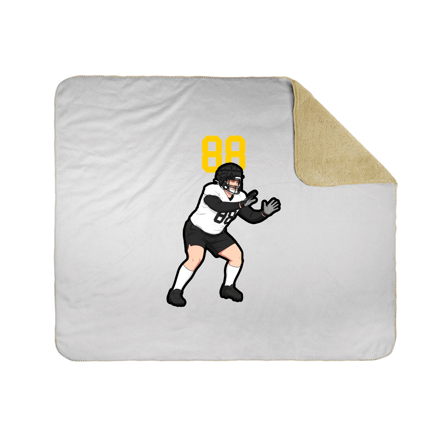Throw Blanket — Number Top in White
