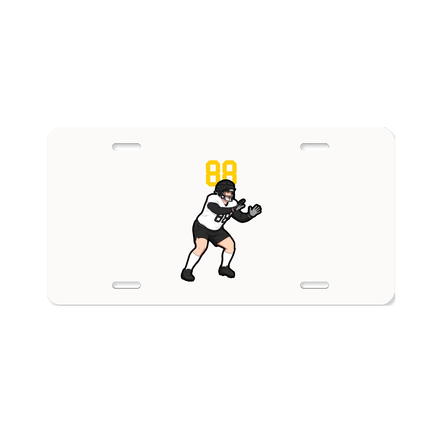 License Plate — Number Top in Classic