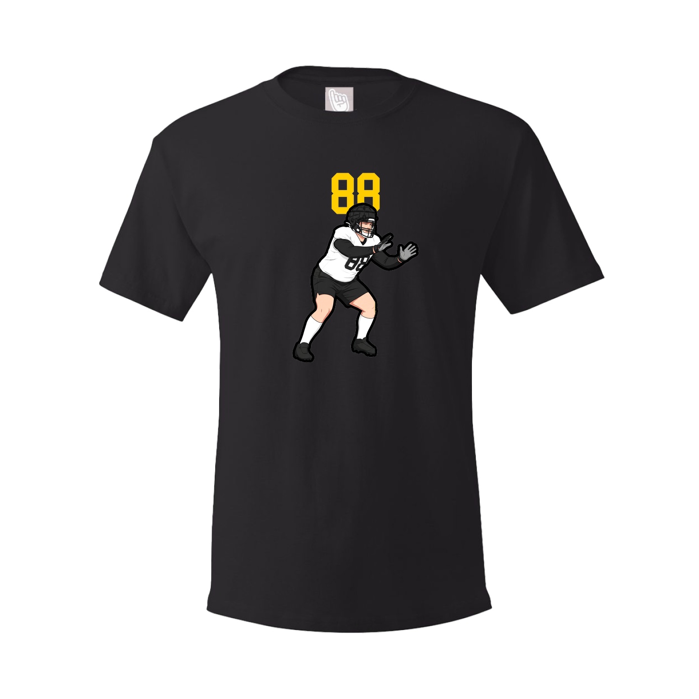 Youth Tee — Number Top in Black