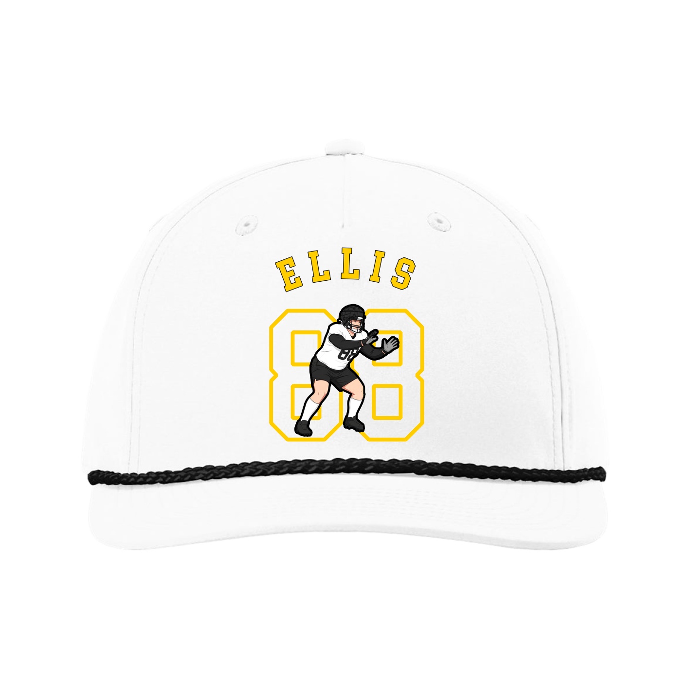 Five-Panel Classic Rope Cap — Shirsey Arch in White