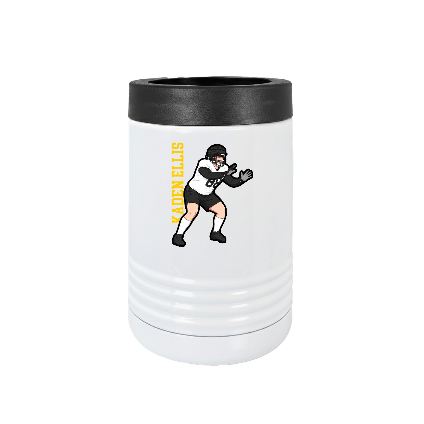 Beverage Holder — Name Vertical in White