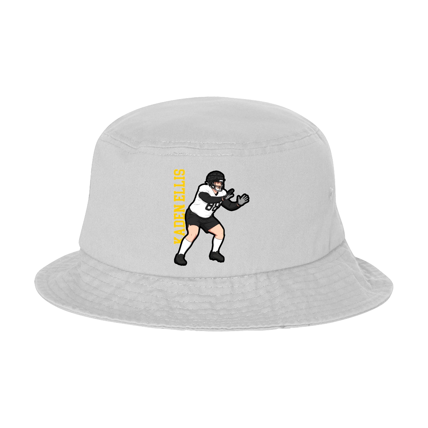 Bucket Cap — Name Vertical in White