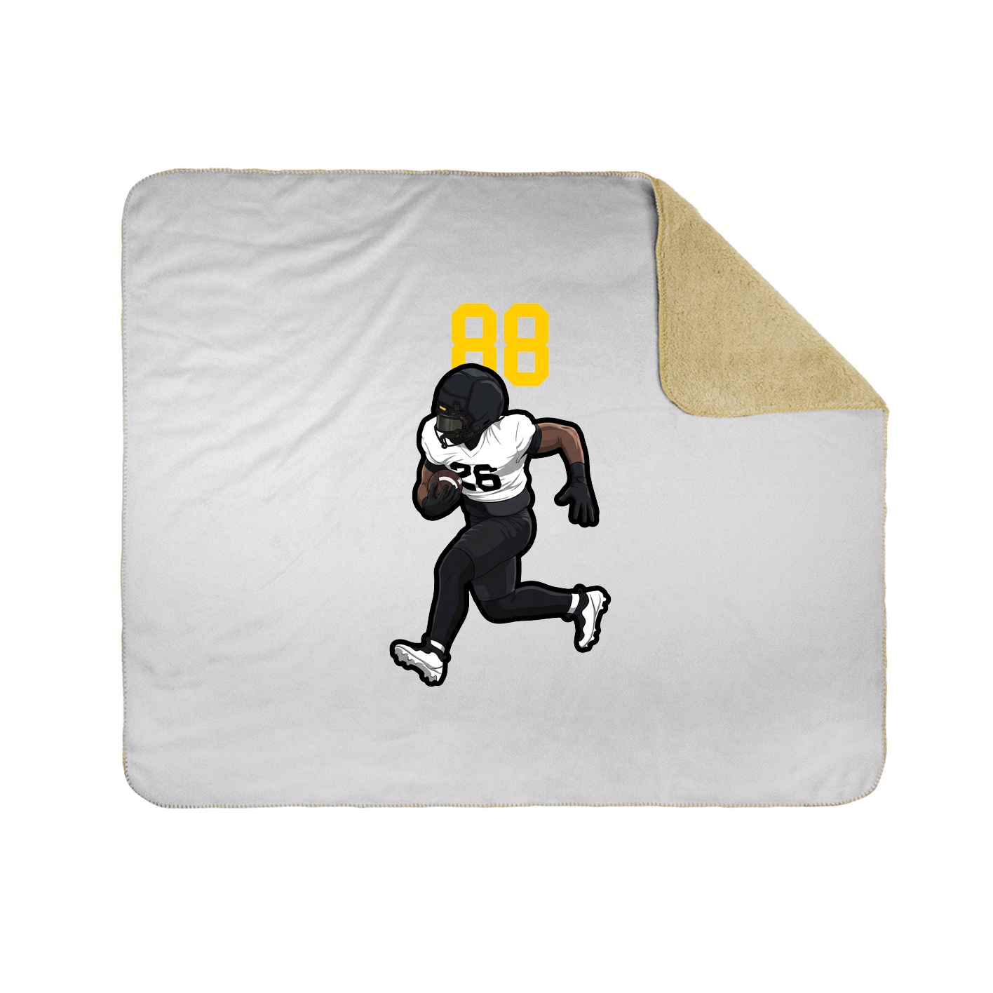 Throw Blanket — Number Top in White
