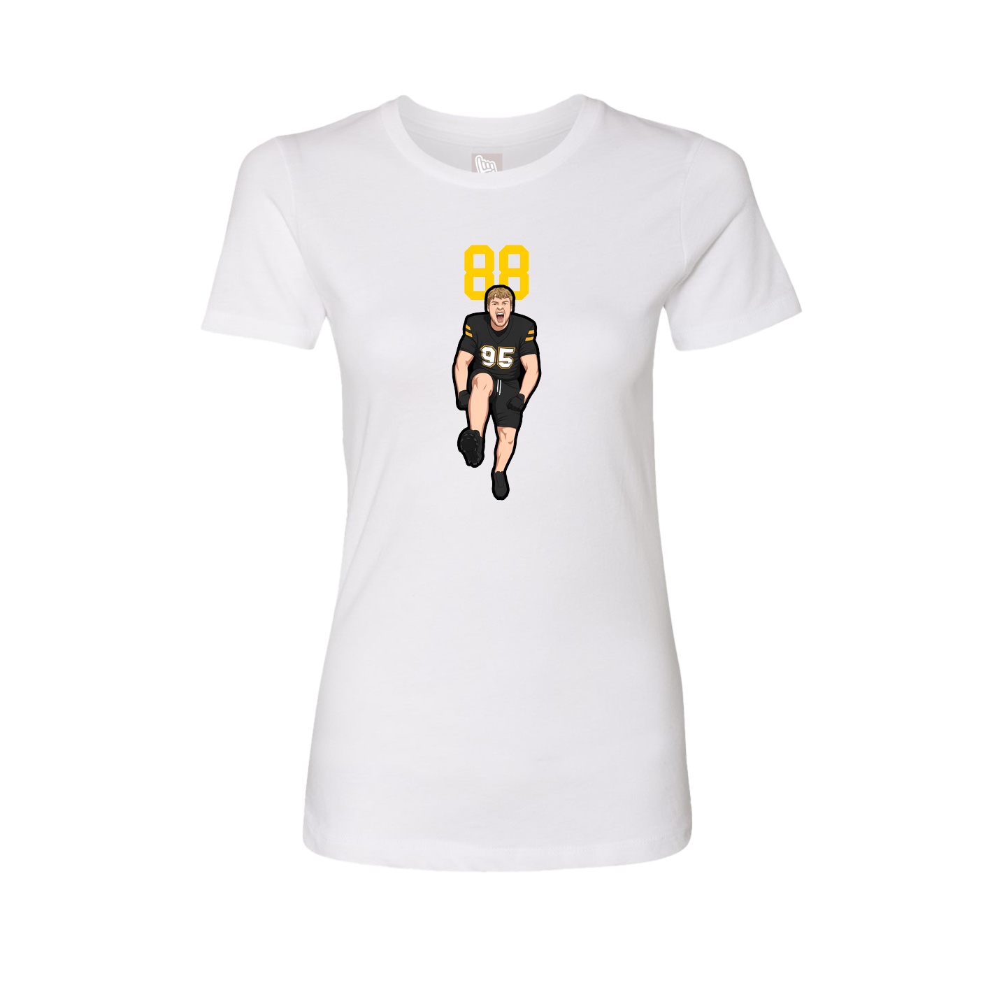 Fitted Women's Tee — Number Top in White