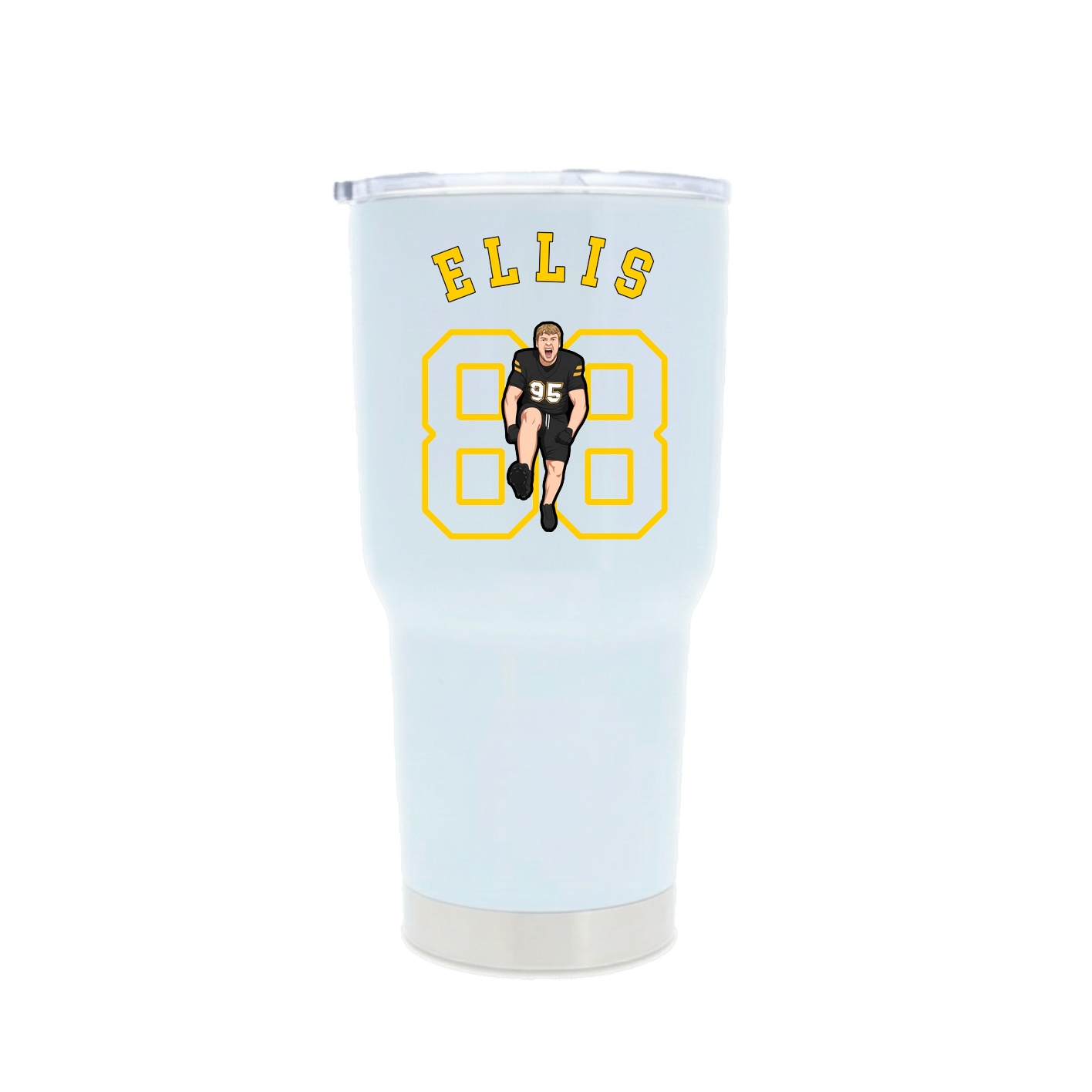 30oz Stainless Steel Tumbler — Shirsey Arch in White