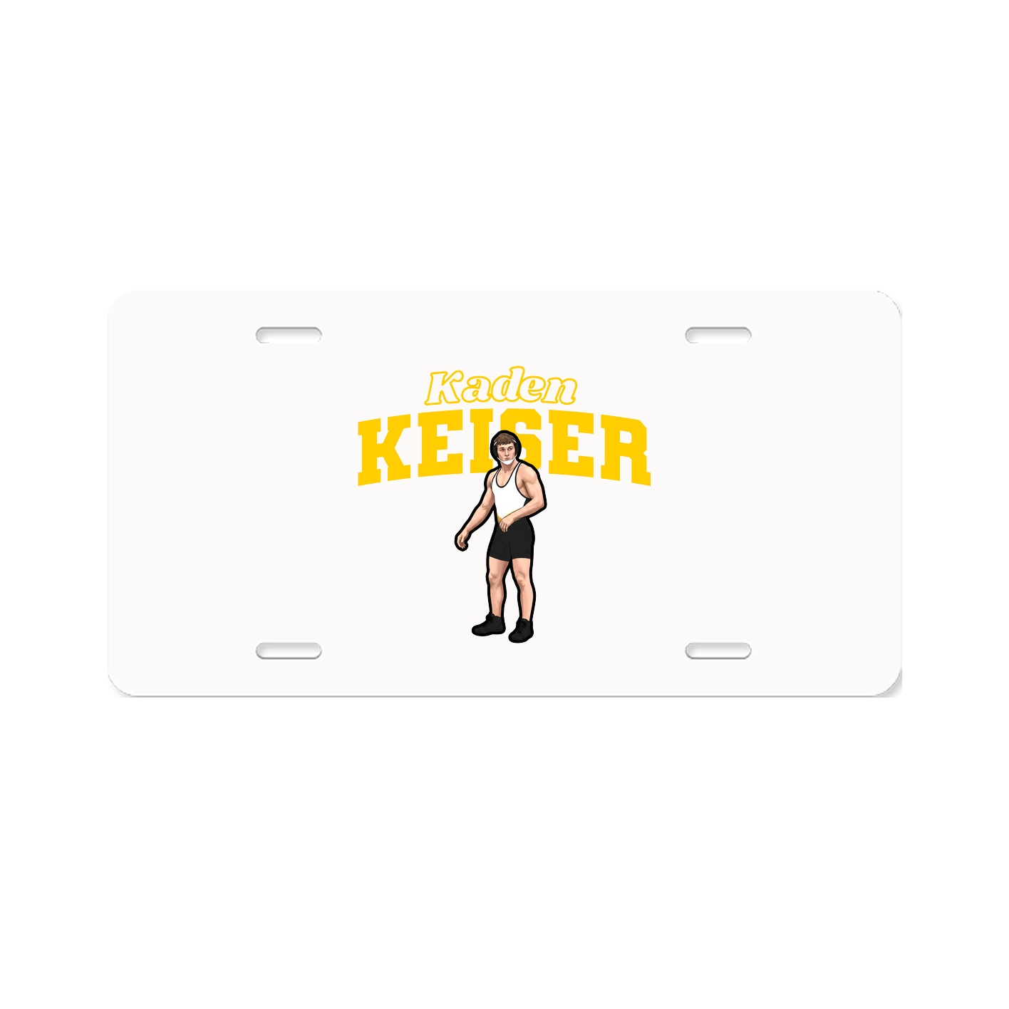 License Plate — Name Arch in Classic