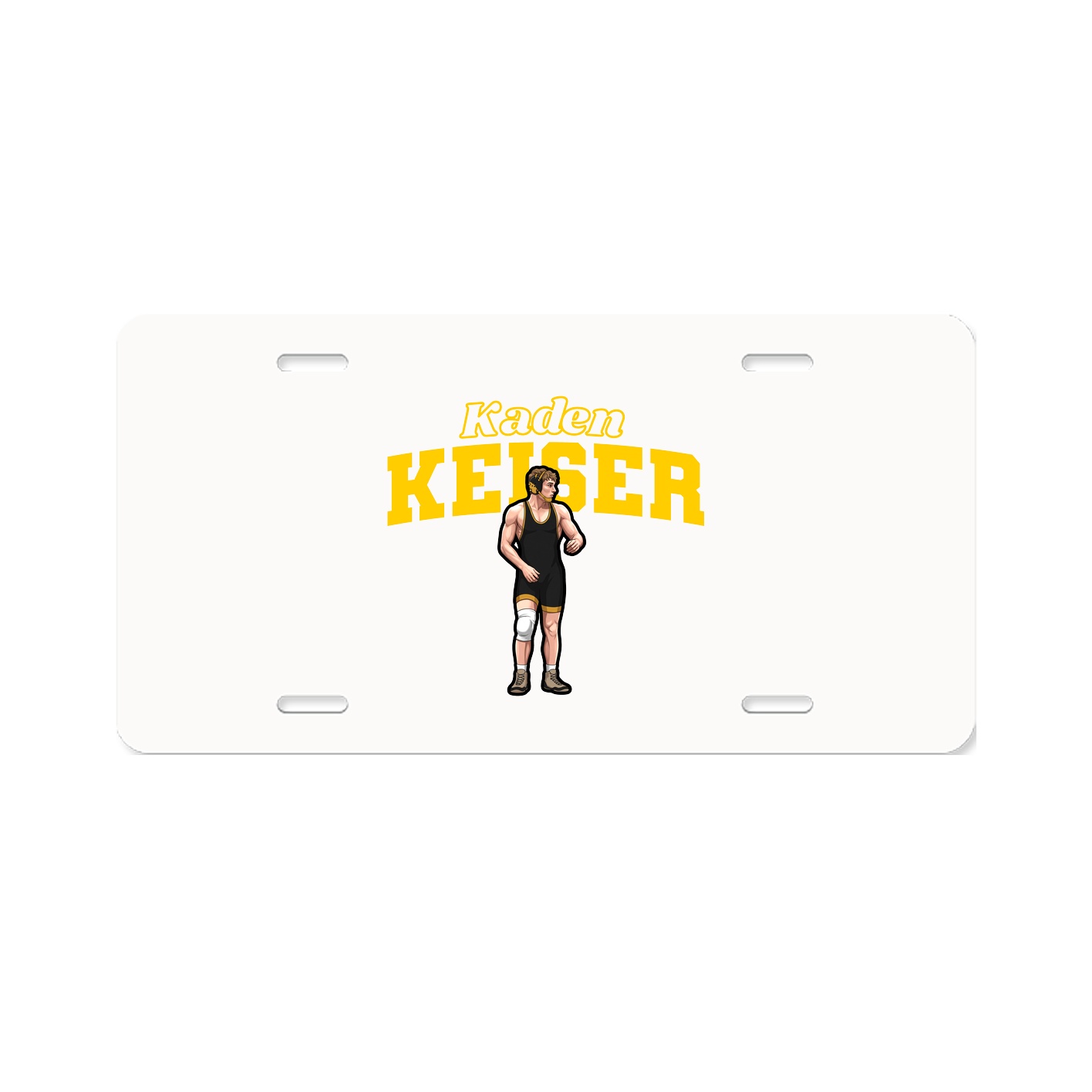 License Plate — Name Arch in Classic