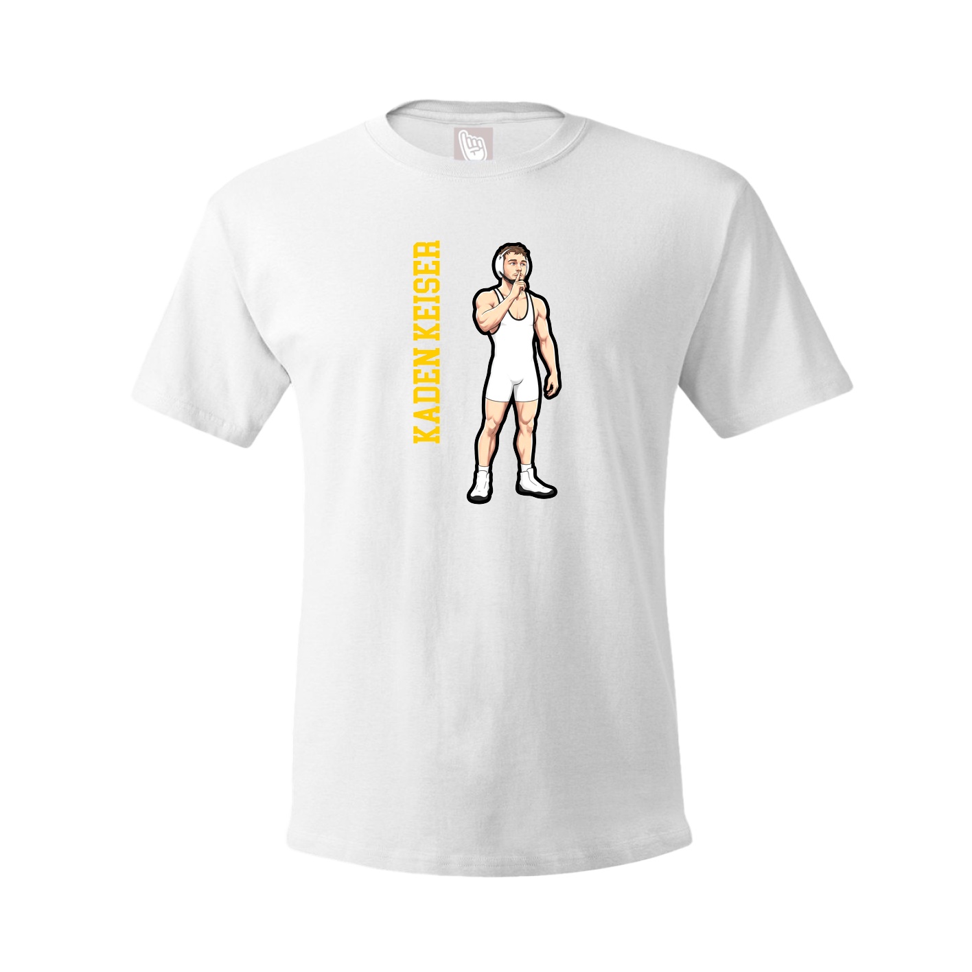 Youth Tee — Name Vertical in White