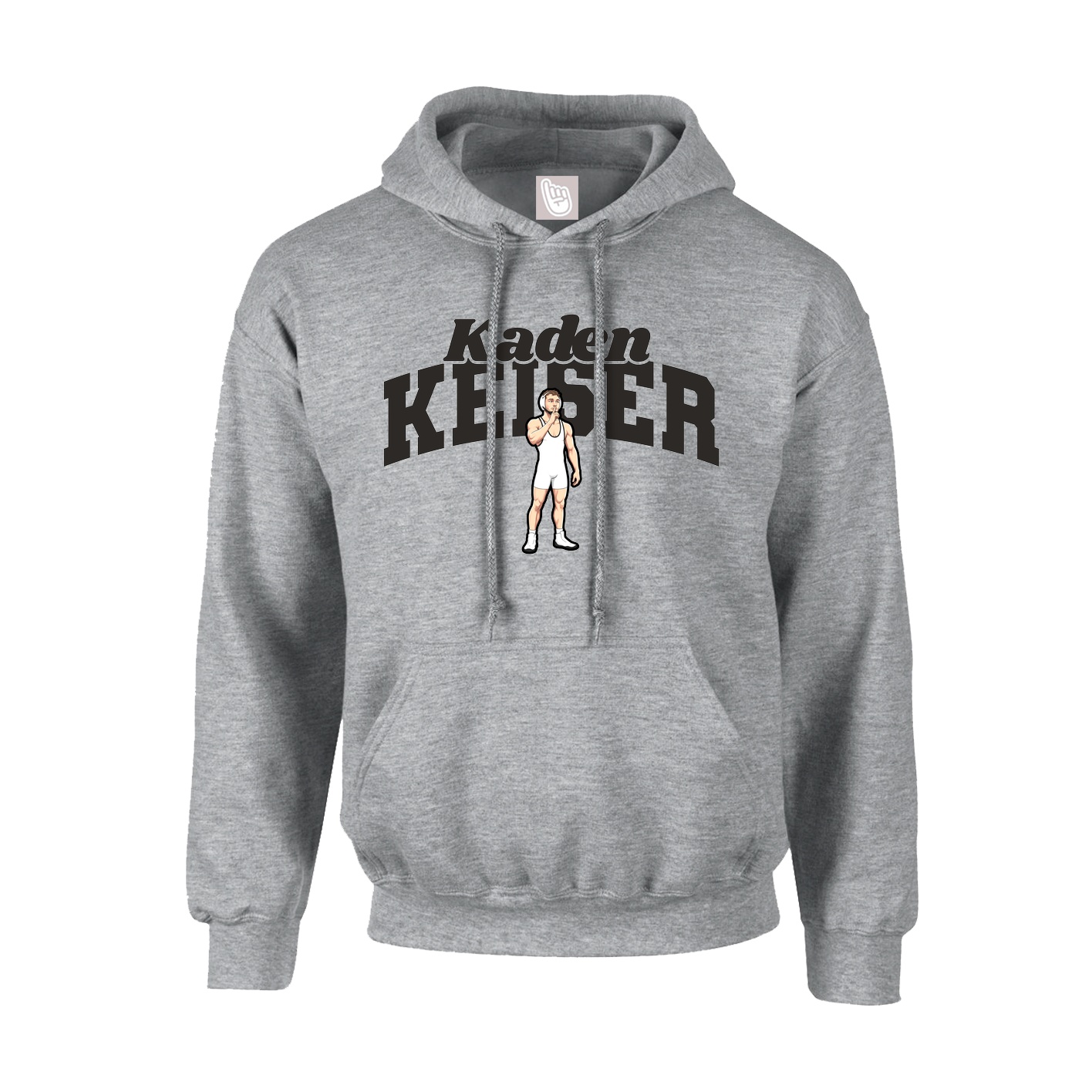 Youth Hoodie — Signature Arch in Grey