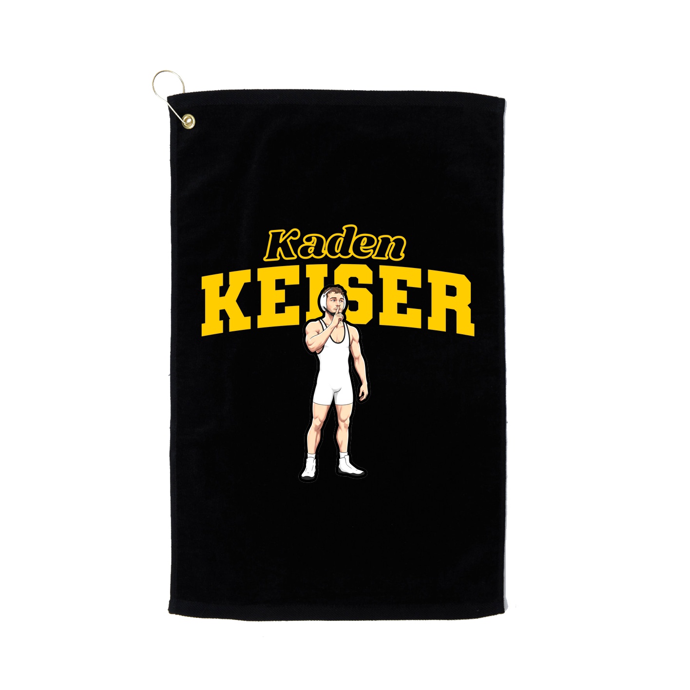 Golf Towel — Name Arch in Black