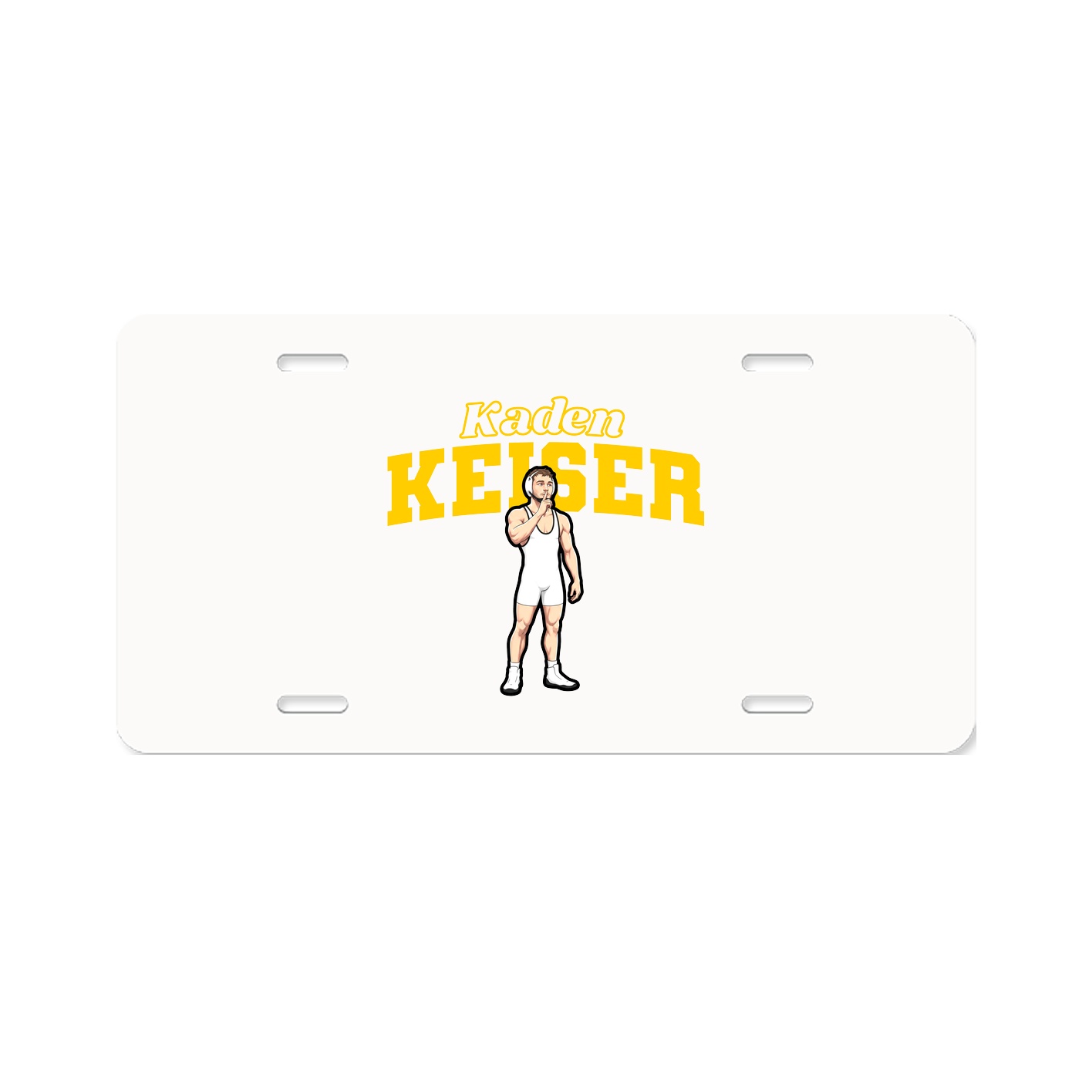 License Plate — Name Arch in Classic