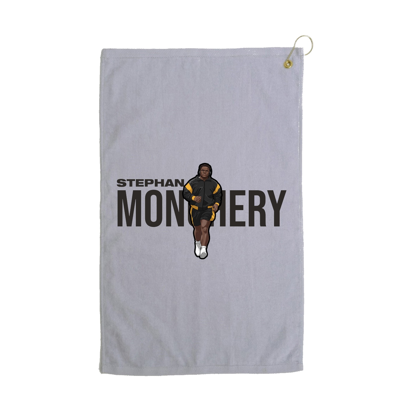 Golf Towel — Player Name in Grey