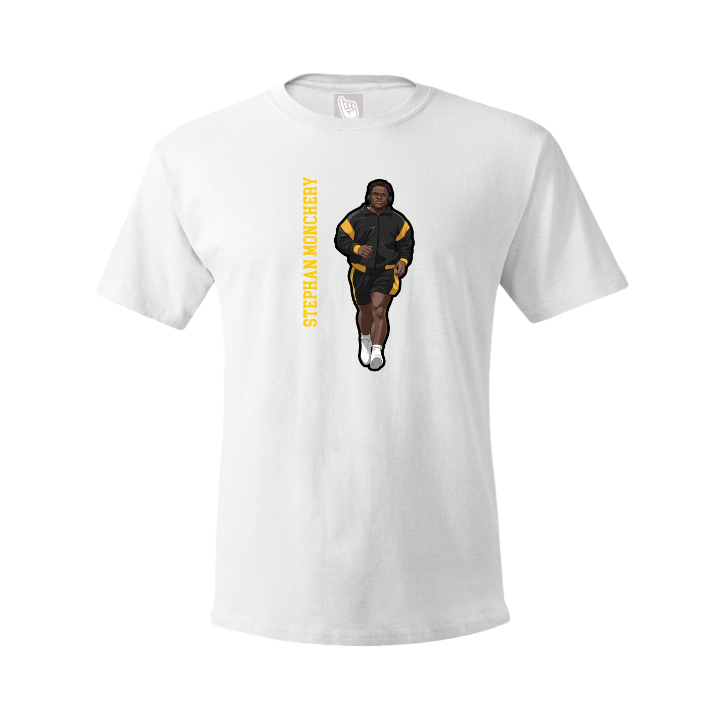 Youth Tee — Name Vertical in White